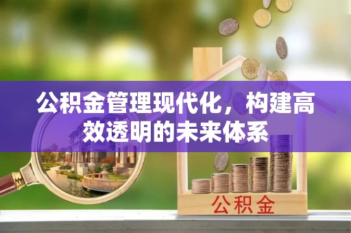 后里公积金管理现代化，构建高效透明的未来体系