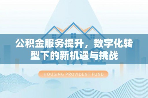 后里公积金服务提升，数字化转型下的新机遇与挑战