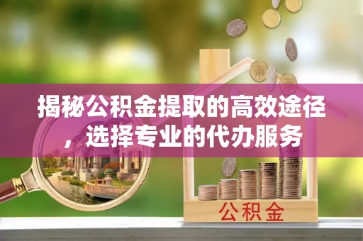 后里揭秘公积金提取的高效途径，选择专业的代办服务