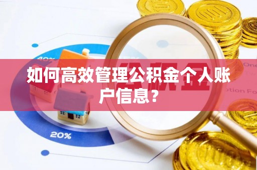 后里如何高效管理公积金个人账户信息？